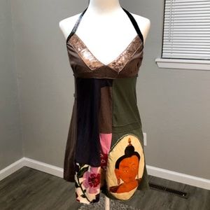 Handmade Halter Neck Yoga Shirt-Dress